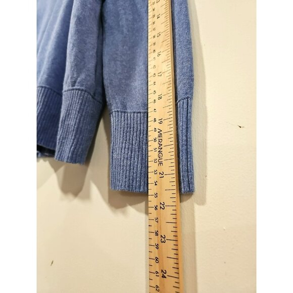LL Bean Knit Sweater Pullover Women's Medium Blue Cashmere/Cotton  Long Sleeve - Picture 6 of 8